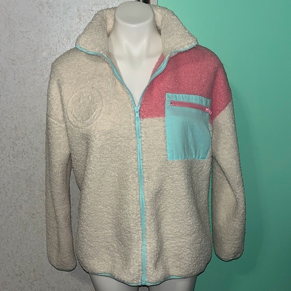 Samii ryan Tops - BSR by samii ryan x smiley sherpa zip sweatshirt jacket